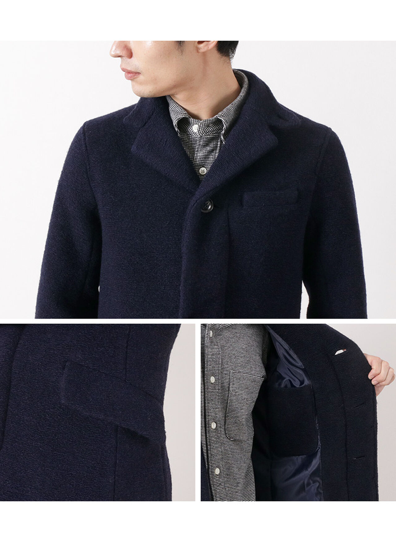 Airy Wool Chester Coat,, large image number 7