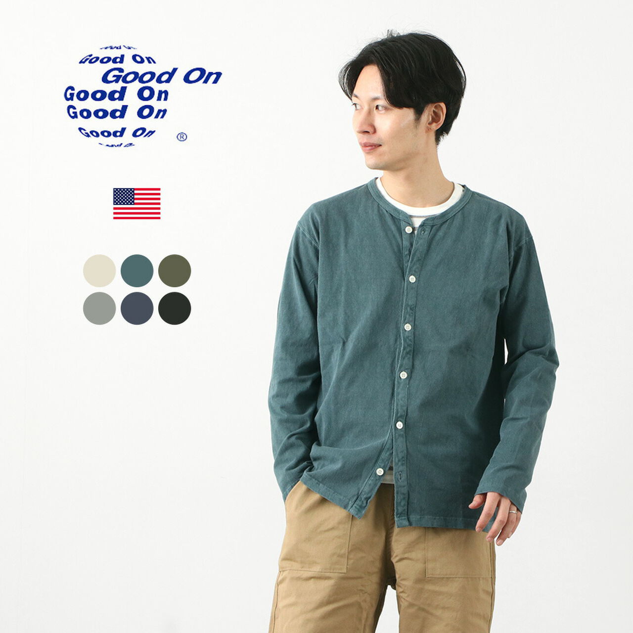 Colour special order crew neck tee cardigan,, large image number 0