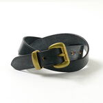 Bridle leather roller buckle belt 30mm,Khaki, swatch