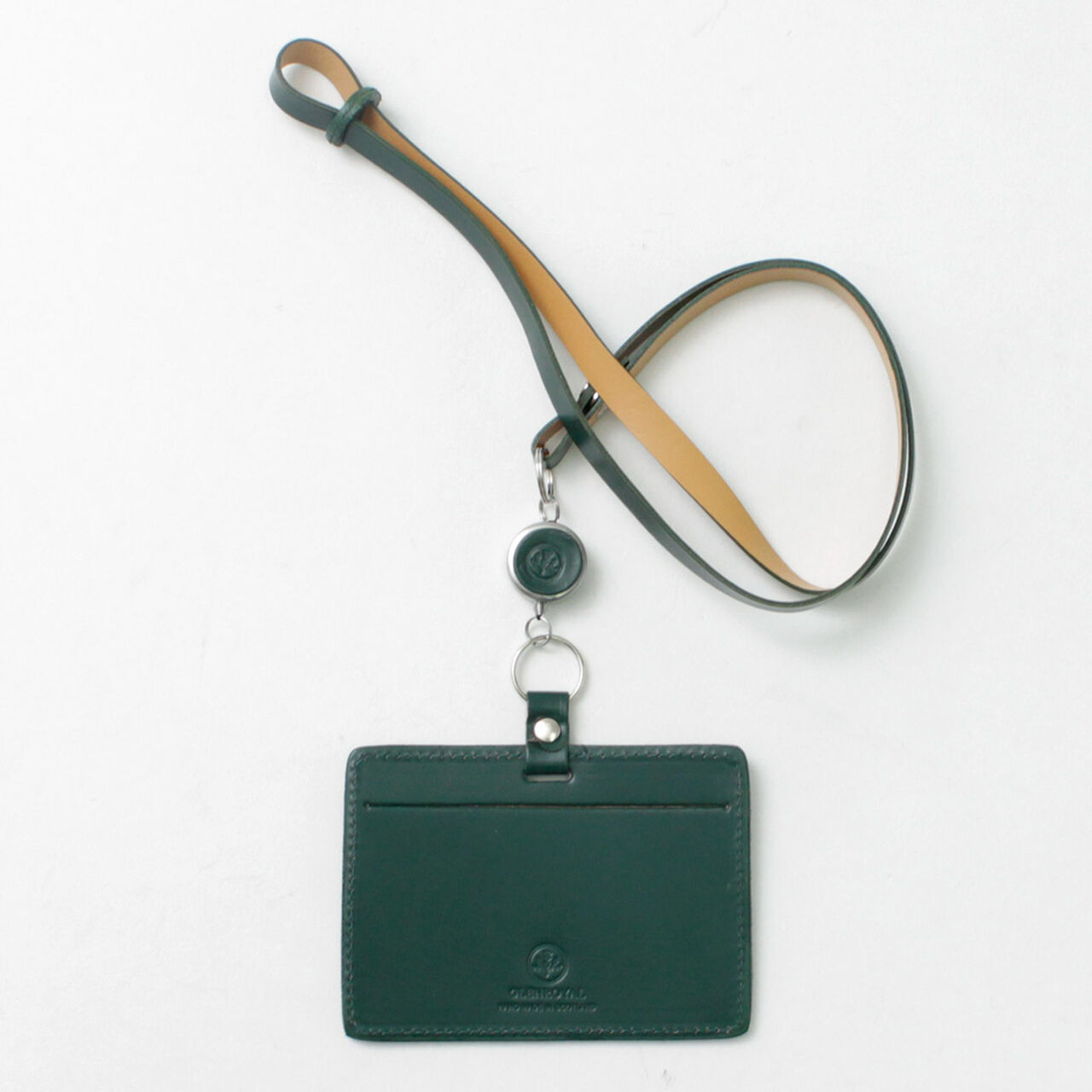 ID CASE WITH REEL STRAP,BottleGreen, large image number 0