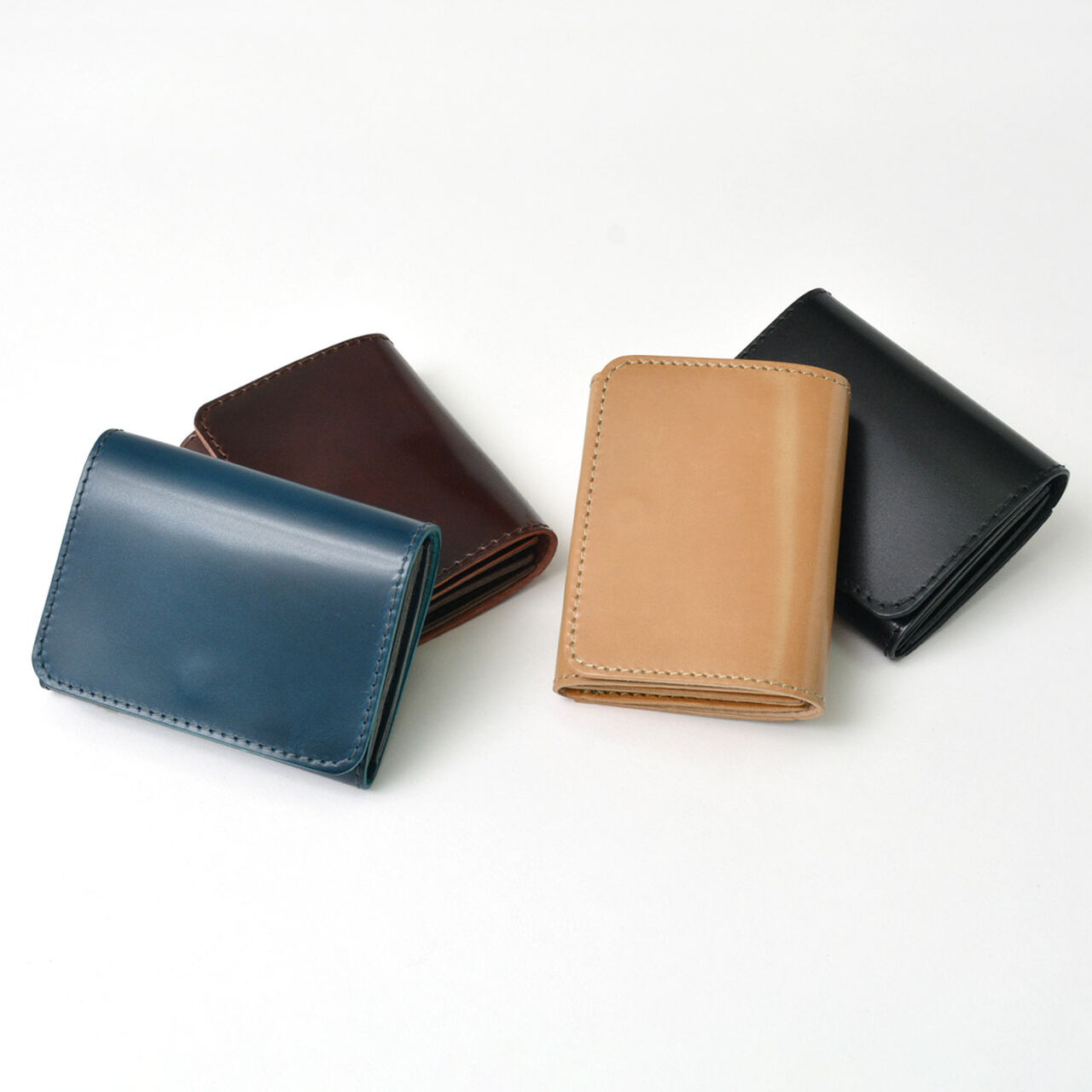 Cordovan compact wallet,, large image number 3