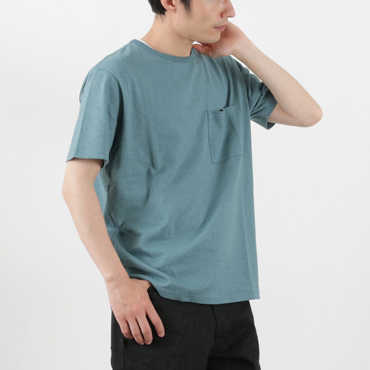 10oz Basic Fit Pocket T-Shirt,Teal, large image number 0