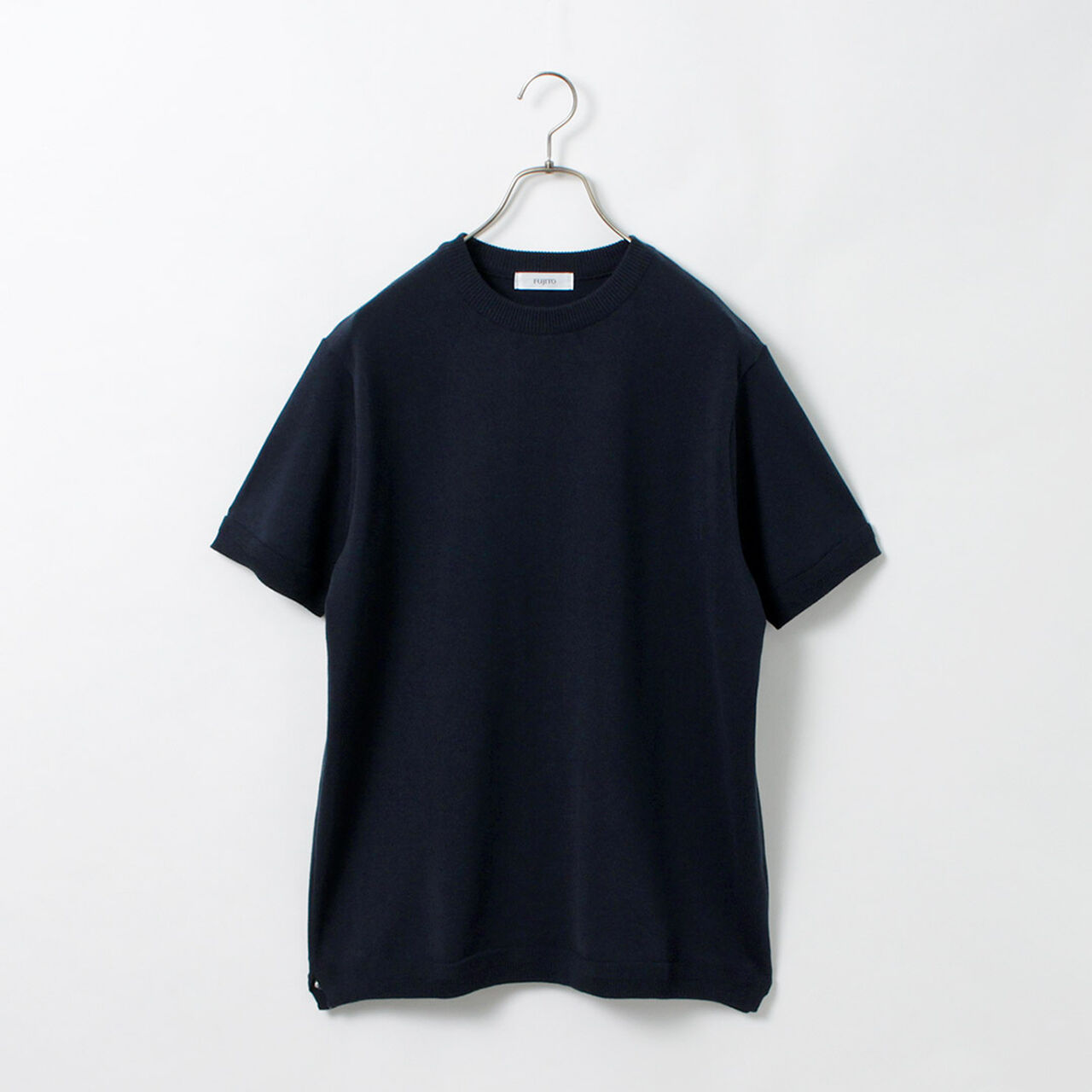 Crew Neck Knit T-Shirt,, large image number 3