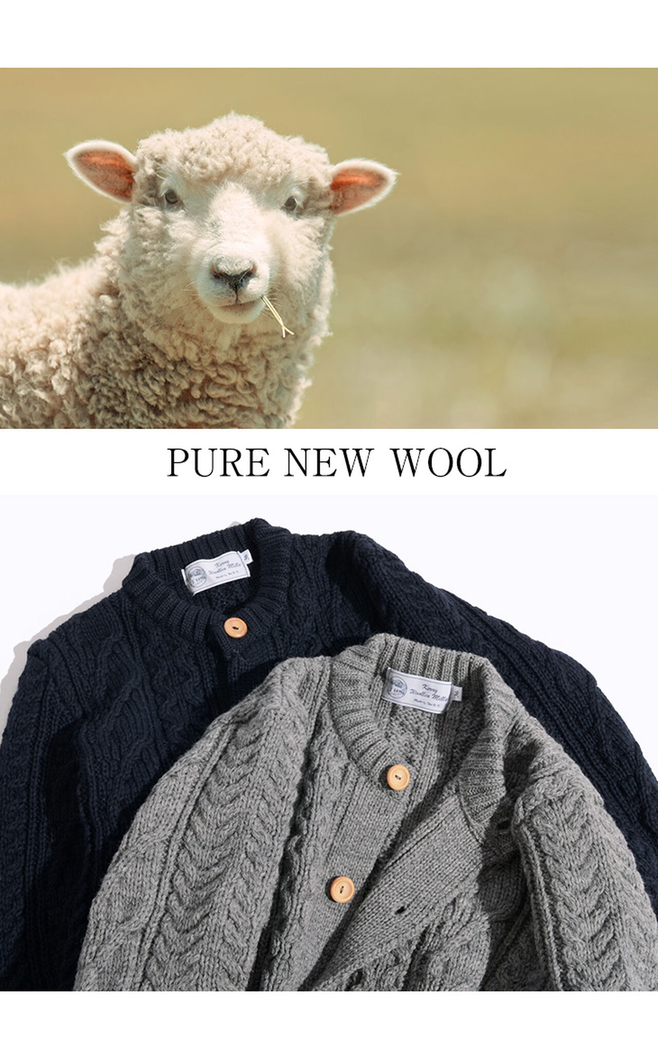 Lambs Wool Turtleneck Cardigan,, large image number 5