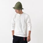 BR-3044 Small Knitted Henley Neck L/S T-shirt,White, swatch