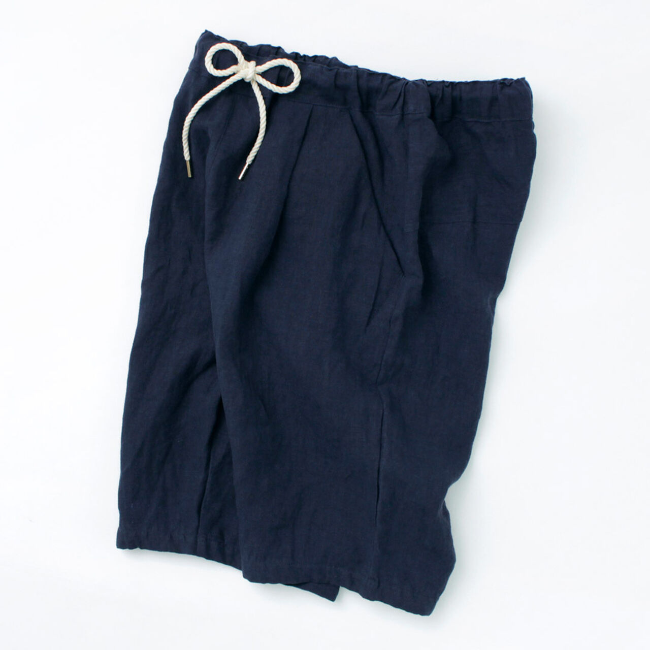 French Linen Tuck Half Pants,, large image number 6