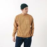 Heavy Set-In Sleeve Long Sleeve Pocket T-Shirt,Brown, swatch