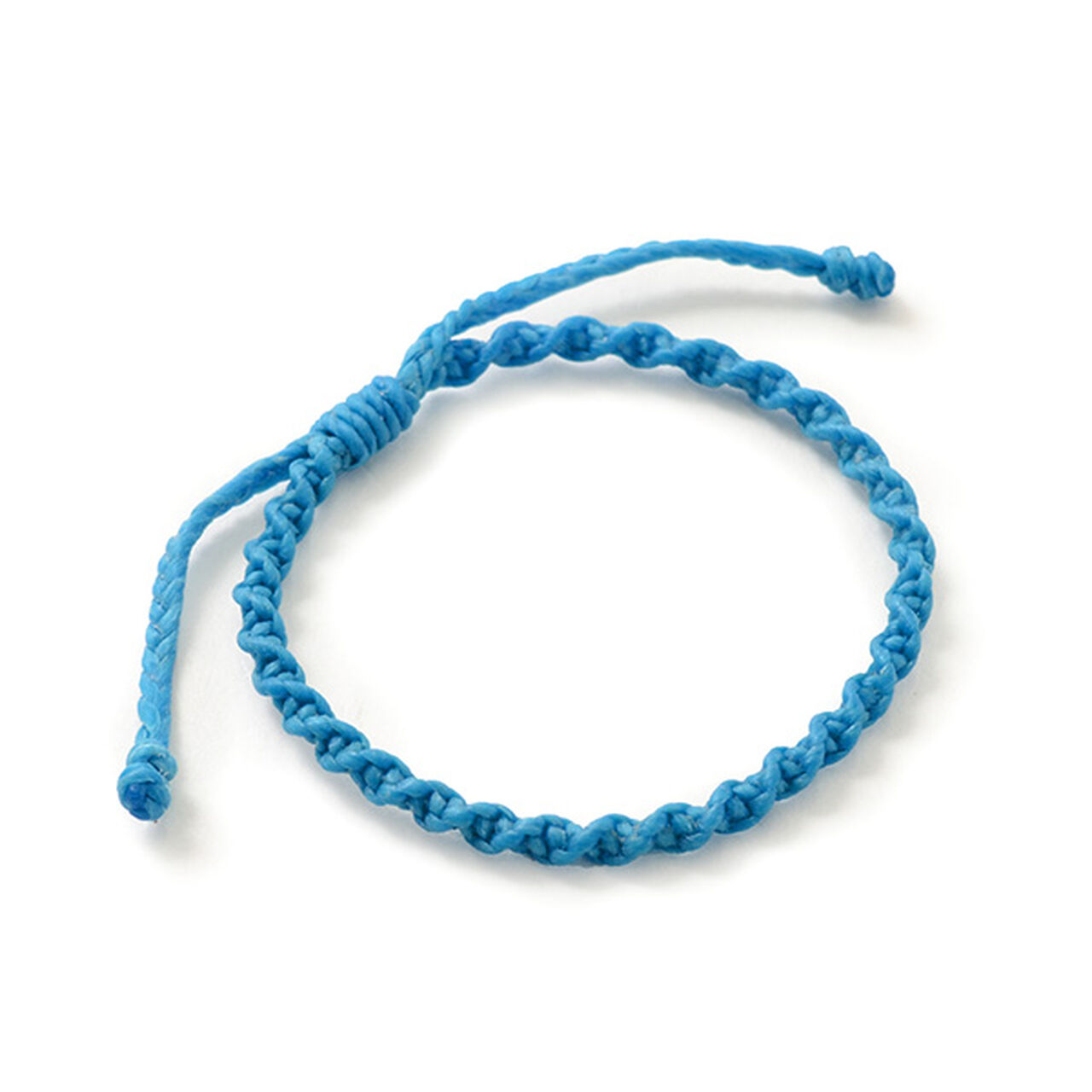 Necklace - Waxed Cotton Cord - Light Blue
