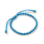 Wax Cord Bracelet,TurquoiseBlue, swatch