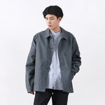 Cotton twill coverall jacket,Grey, swatch