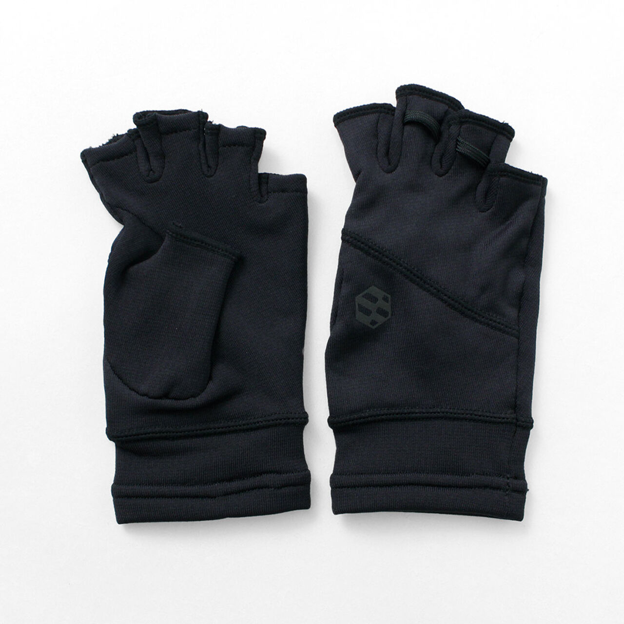 Hobo Half Finger Grid gloves,Black, large image number 0