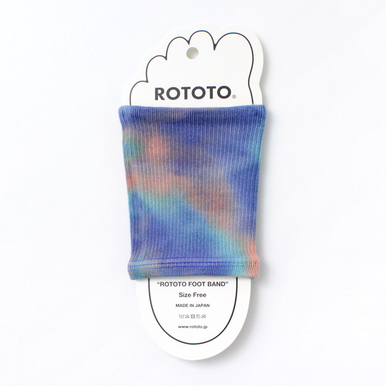R1314 Foot Band Tie Dye Sandal Socks Socks,Blue_Orange_Turquoise, large image number 0