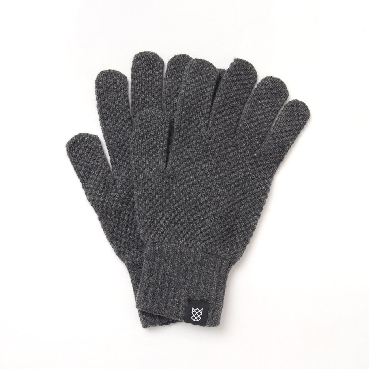 Special Order Tuck Stitch Knit Gloves,Charcoal, large image number 0