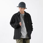 Cotton twill coverall jacket,Black, swatch