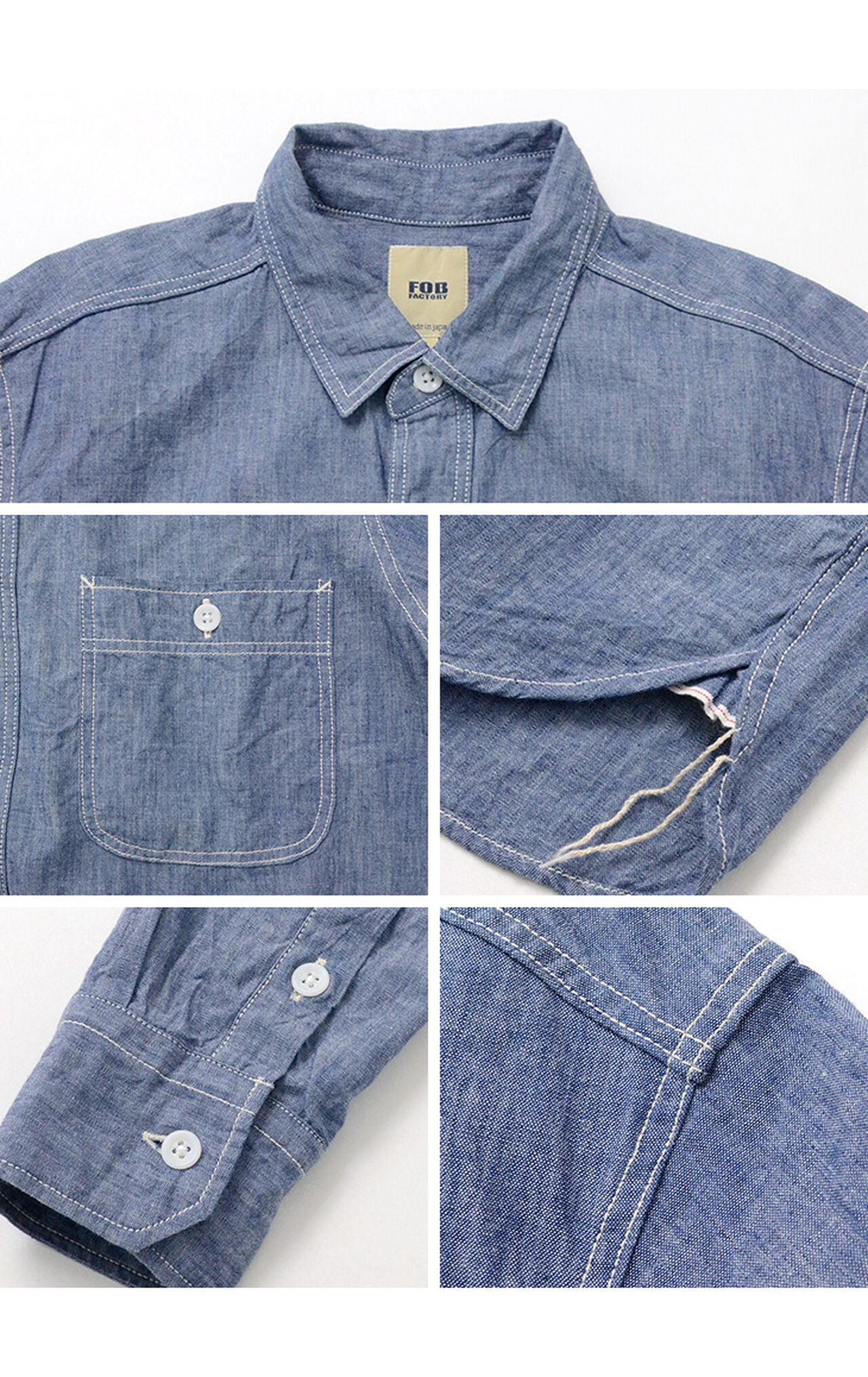 F3378 Chambray Work Shirt,, large image number 8