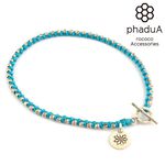 Wax cord silver series anklet,Blue, swatch