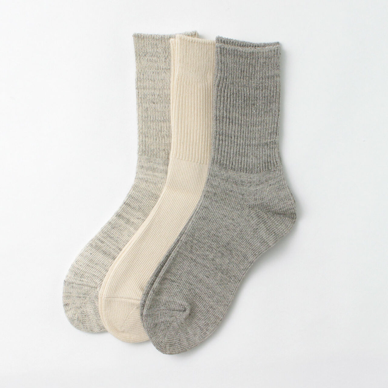 R1427 Organic Daily 3 Pack Ribbed Crew Socks,, large image number 0