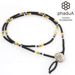 Native beaded necklaces, anklets and bracelets,Black, swatch