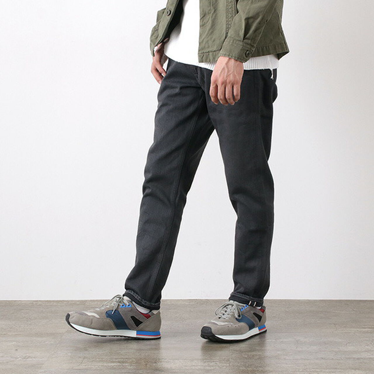 Prep 12oz Selvic Grec Jeans / Slim Tapered,Charcoal, large image number 0