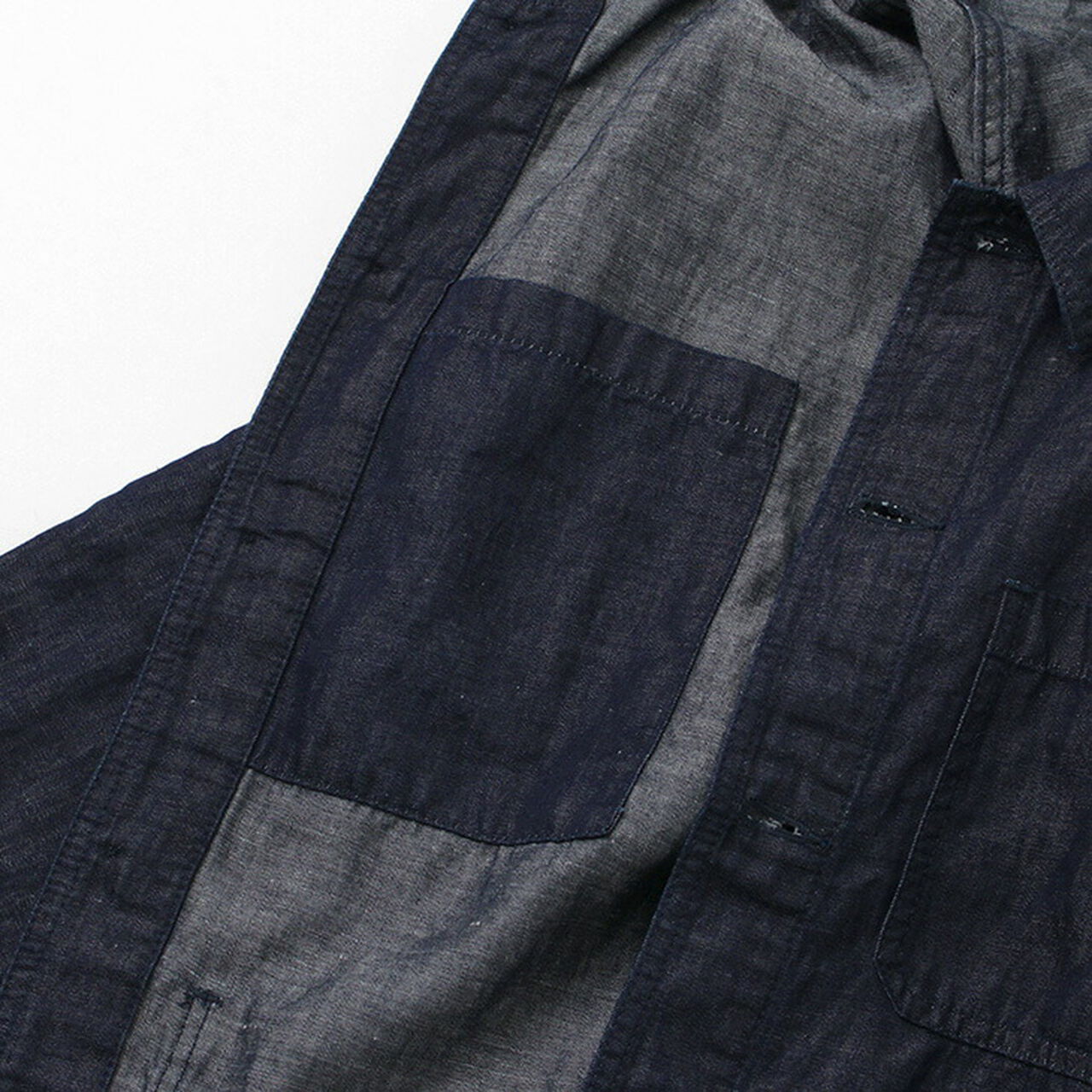 Special Order RJB7070 Summer French Coverall Jacket Cotton Linen Denim,, large image number 8