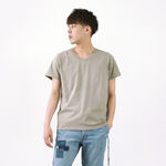 Special order LW processed V-neck T-shirt,Grey, swatch