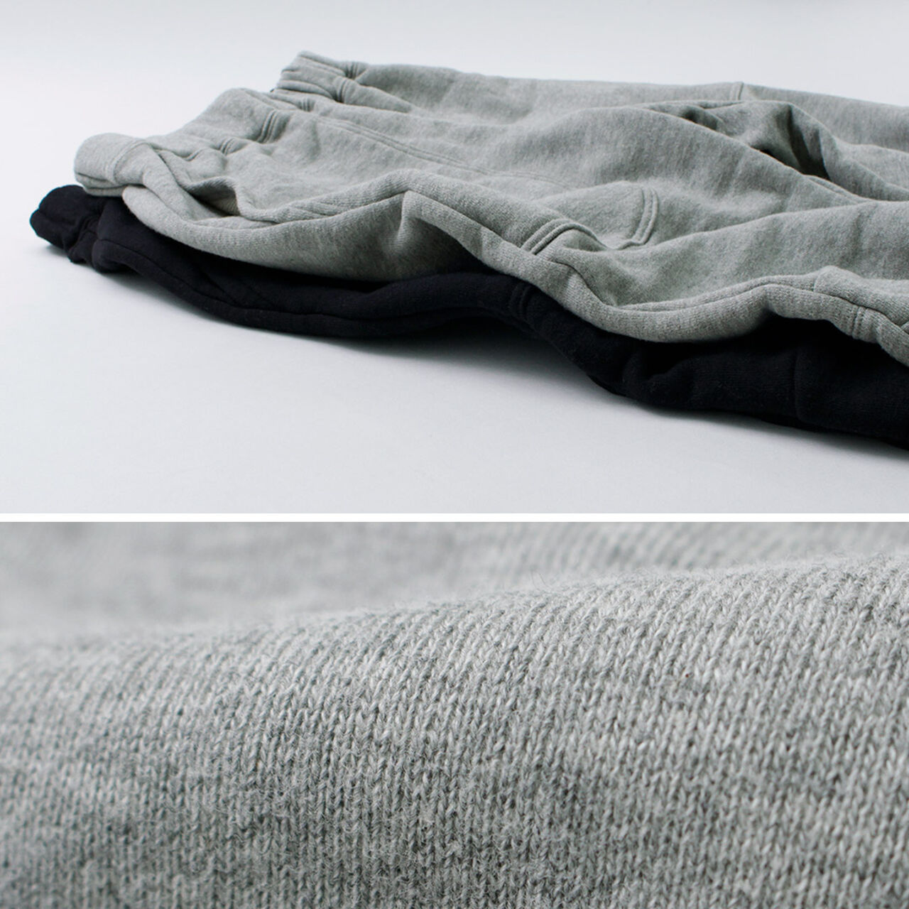 Loopwheel knit sweatshirt cropped trousers,, large image number 5