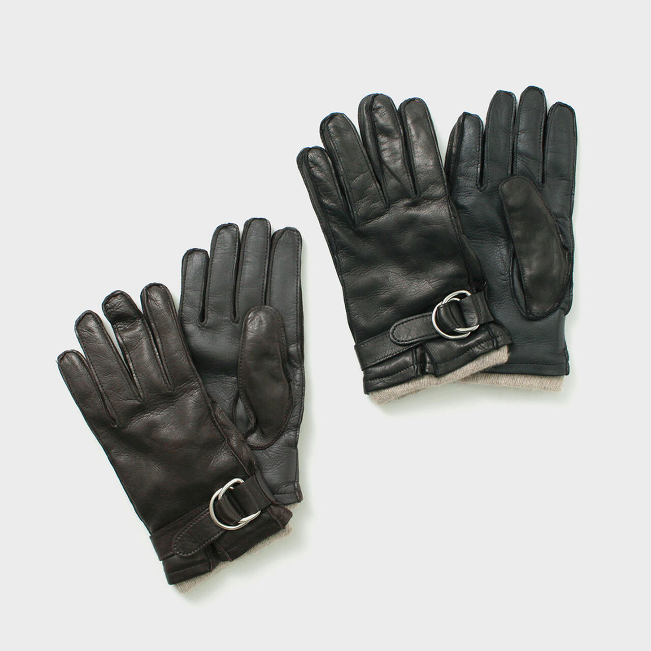 Touch Lambskin Ring Belt Gloves,, large image number 3