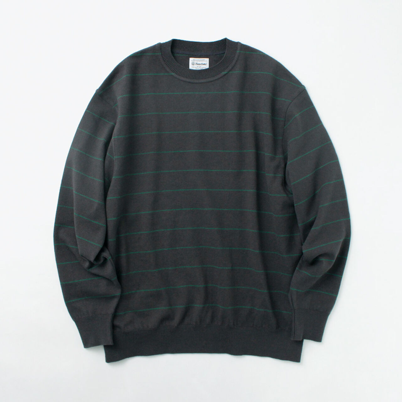 Wave Cotton Knit Pullover Striped,, large image number 0