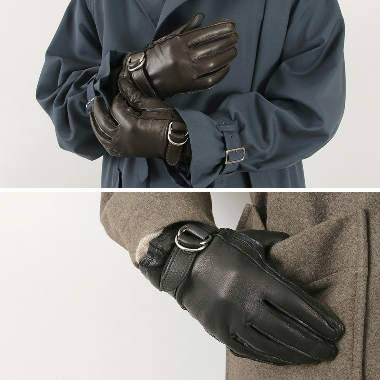 Touch Lambskin Ring Belt Gloves,, large image number 4