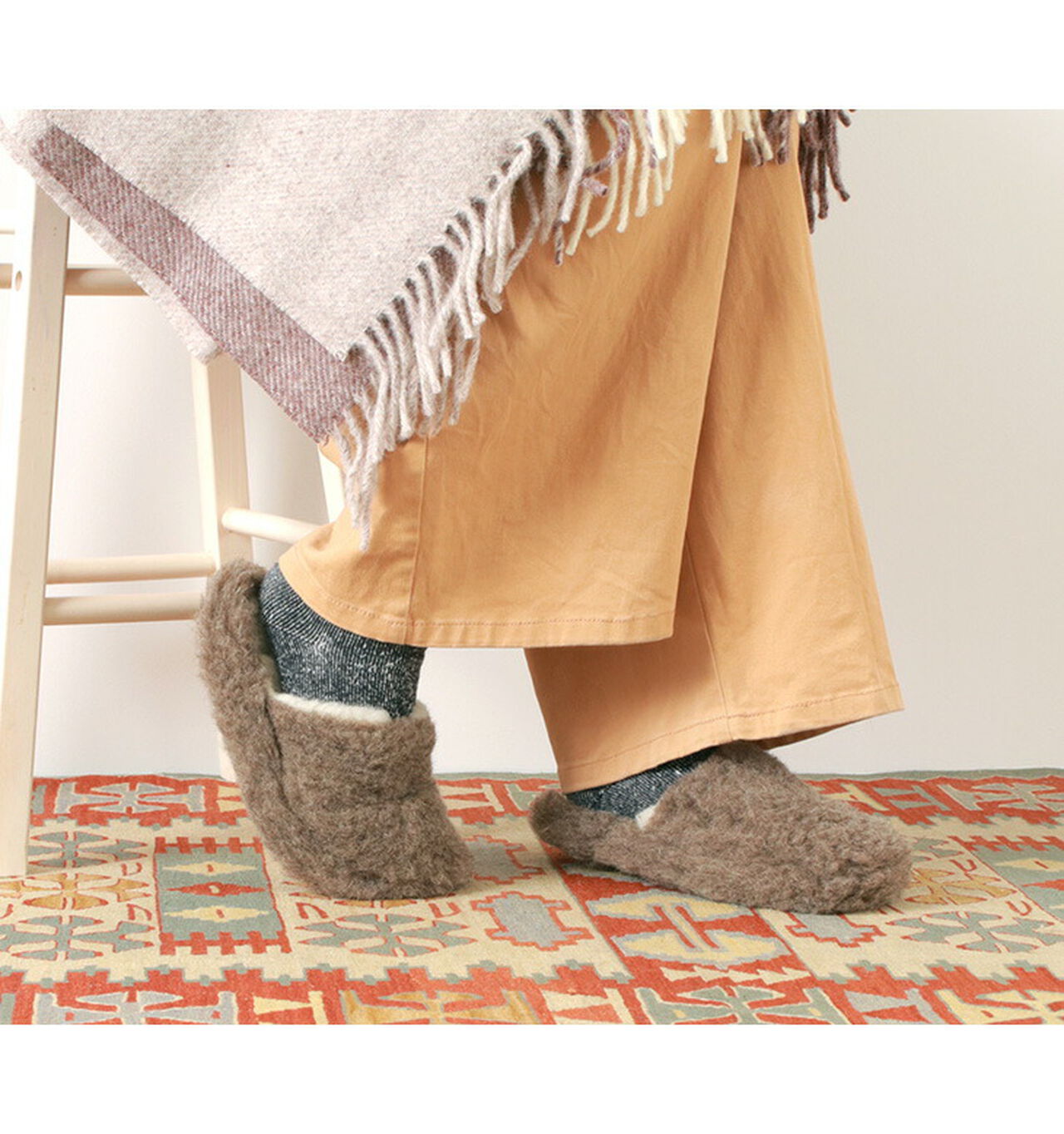 Boa Wool Basic Slippers,, large image number 5