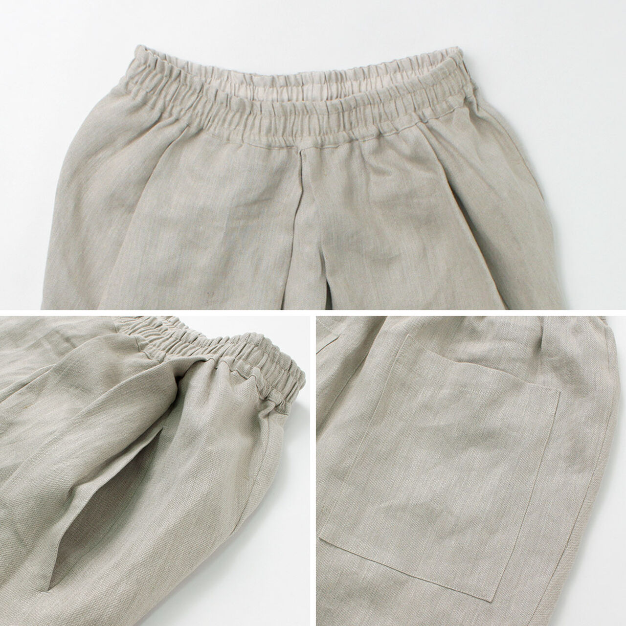 Vintage Linen Wide Tucked Easy Pants,, large image number 11