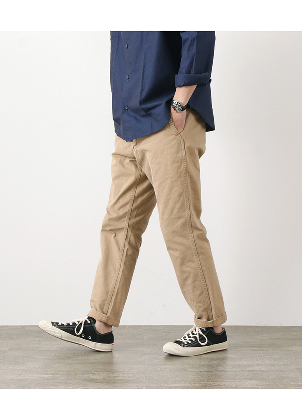 Chino Tapered Trousers,, large image number 4