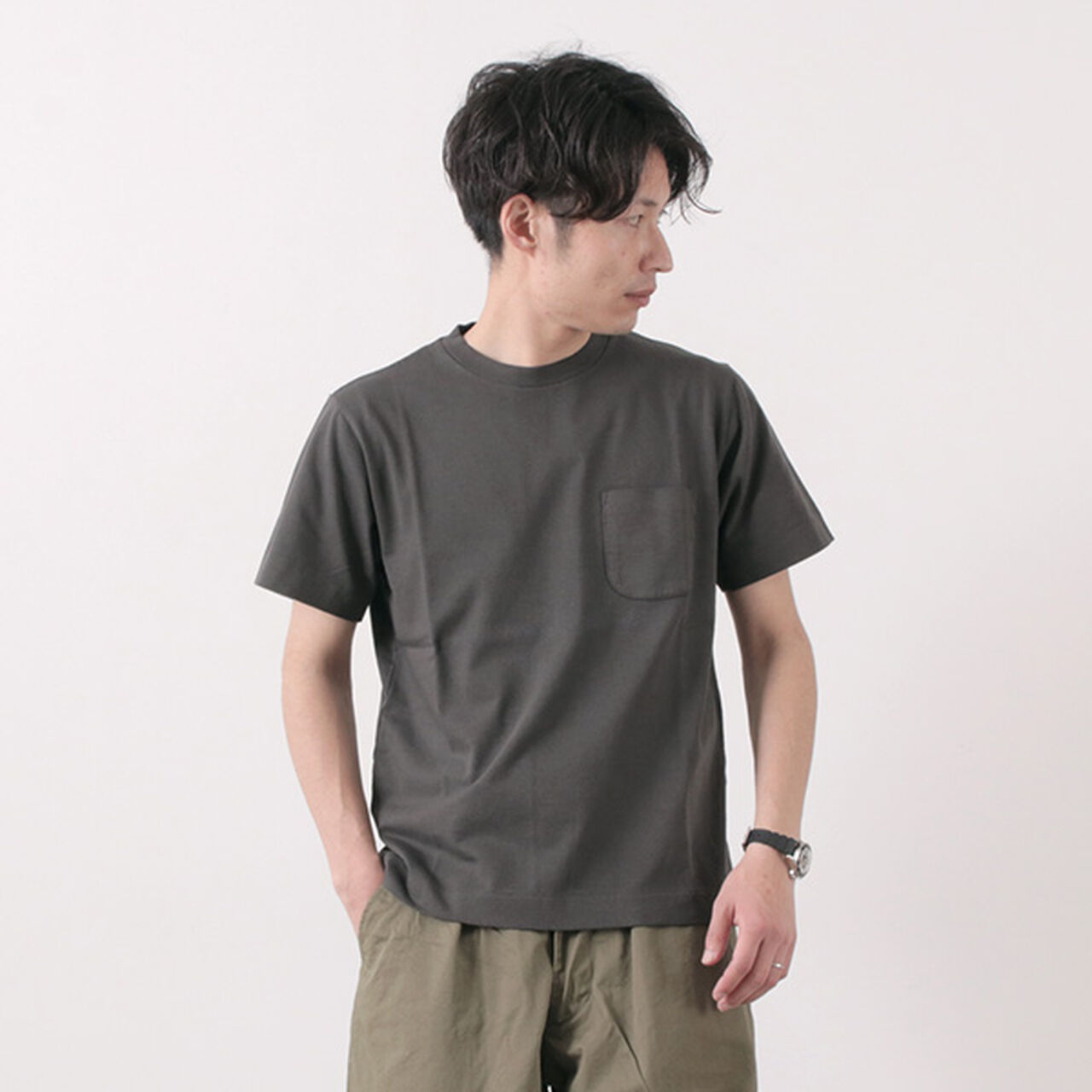 Extra Soft Standard Pocket T-Shirt,Charcoal, large image number 0