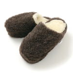 Boa Wool Basic Slippers,Brown, swatch