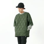 Military Quilted Feel Good Shell Tee Jacket,Green, swatch