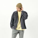 Wide Military Shirt (Plain),Charcoal, swatch