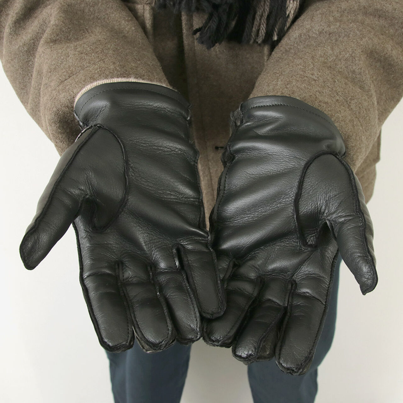 Touch Lambskin Ring Belt Gloves,, large image number 7