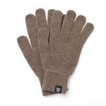 Tuckstitch Knitted Gloves,Brown, swatch