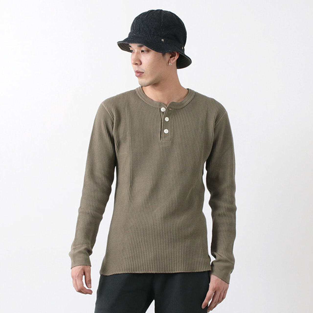 BR-3051 Big Waffle Henley Neck Long Sleeve Thermal / T-Shirt,, large image number 17