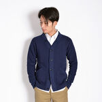 BR-6055 Hanging Knitted Linen Cardigan,Blue, swatch