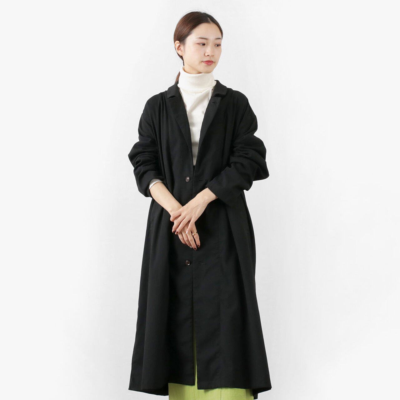 Overcoat Long coat,Black, large image number 0