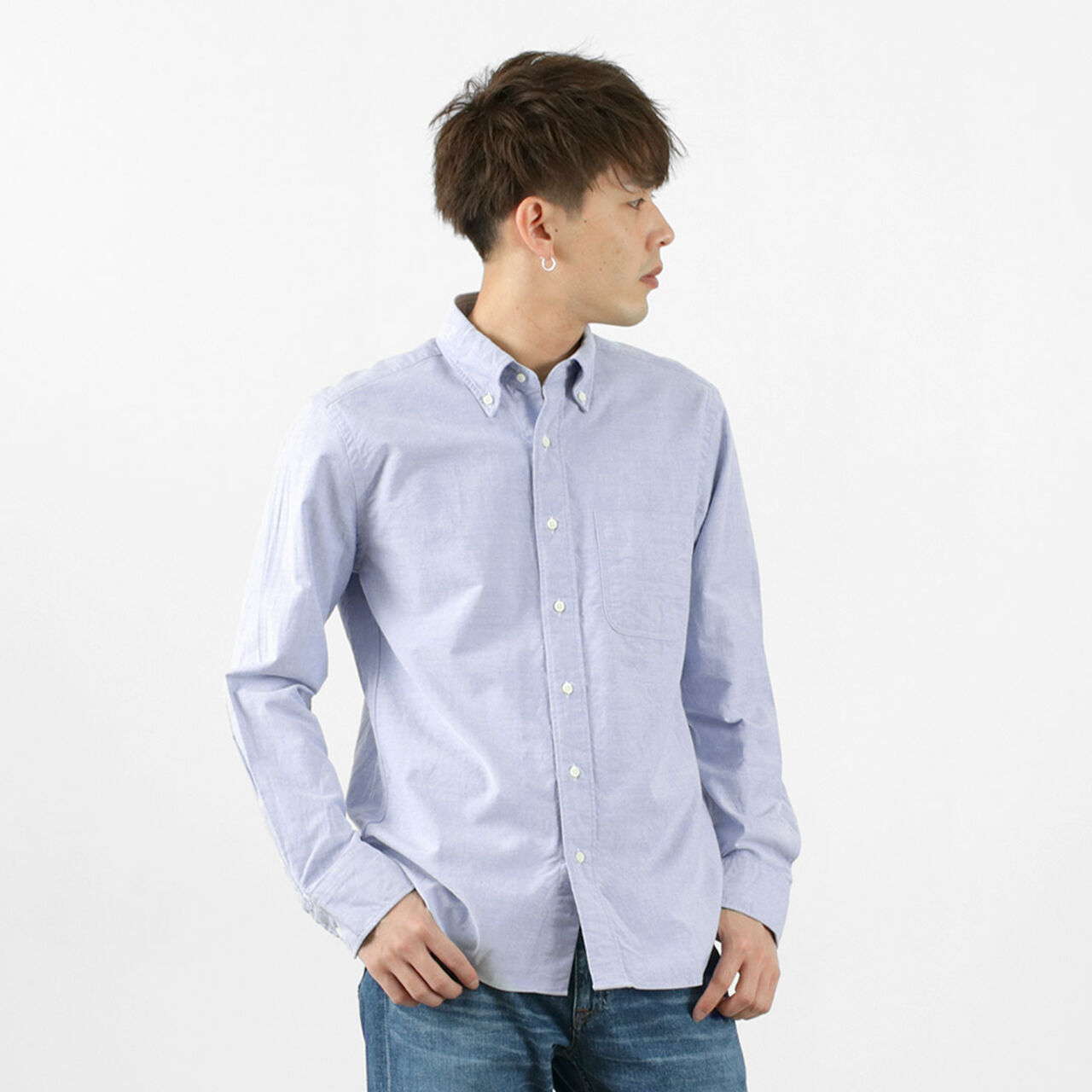 Oxford B.D shirt,Sax, large image number 0
