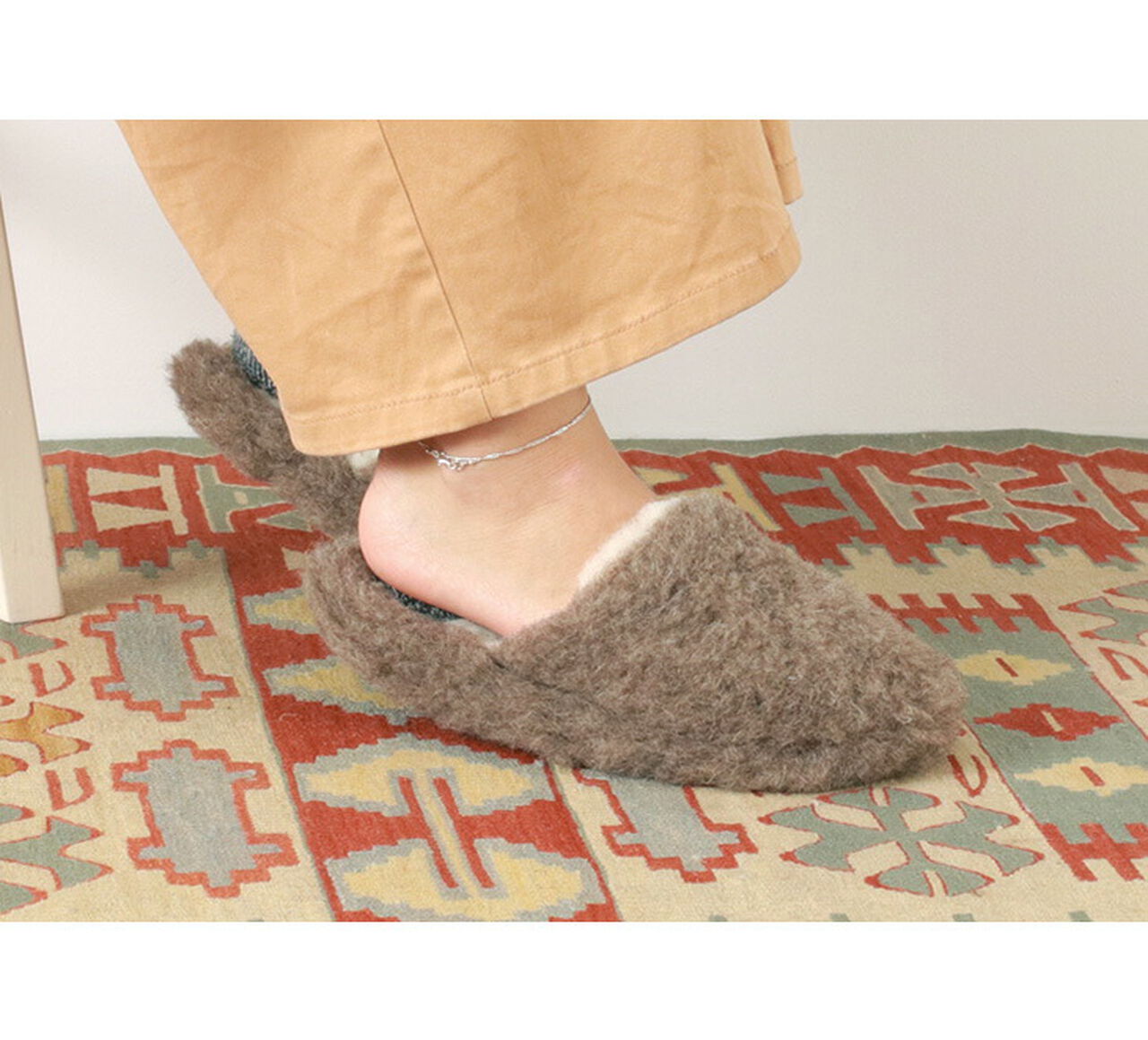 Boa Wool Basic Slippers,, large image number 7