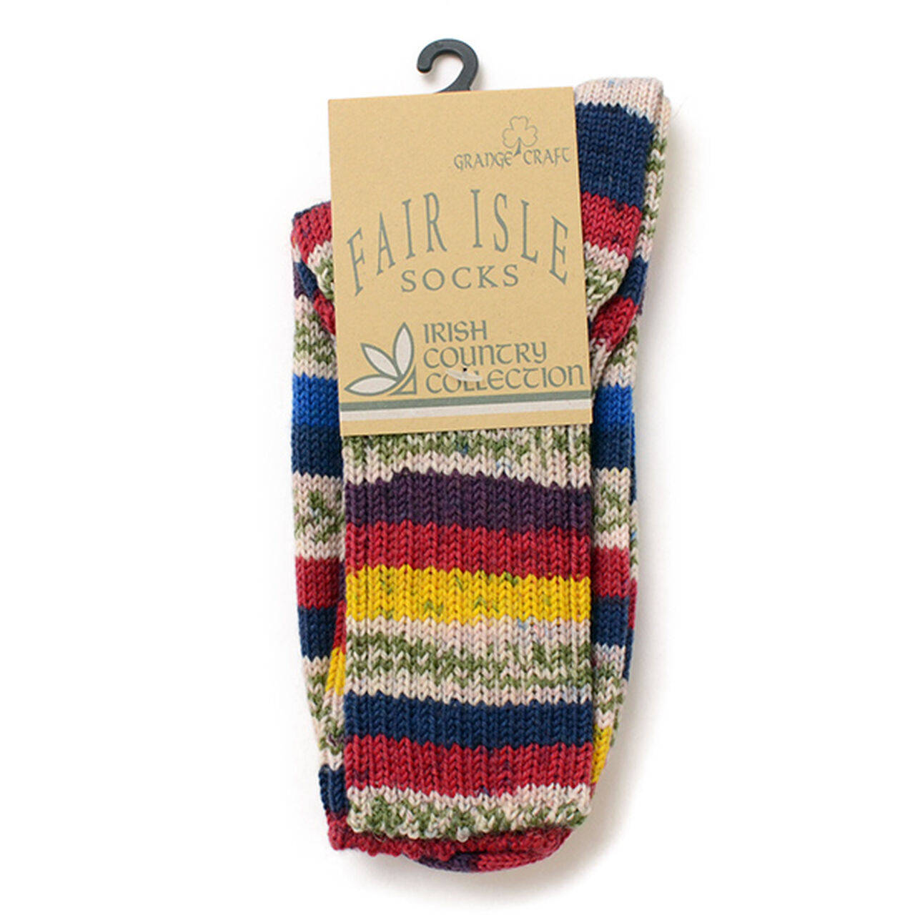Fair Isle Wool Socks,Rainbow, large image number 0