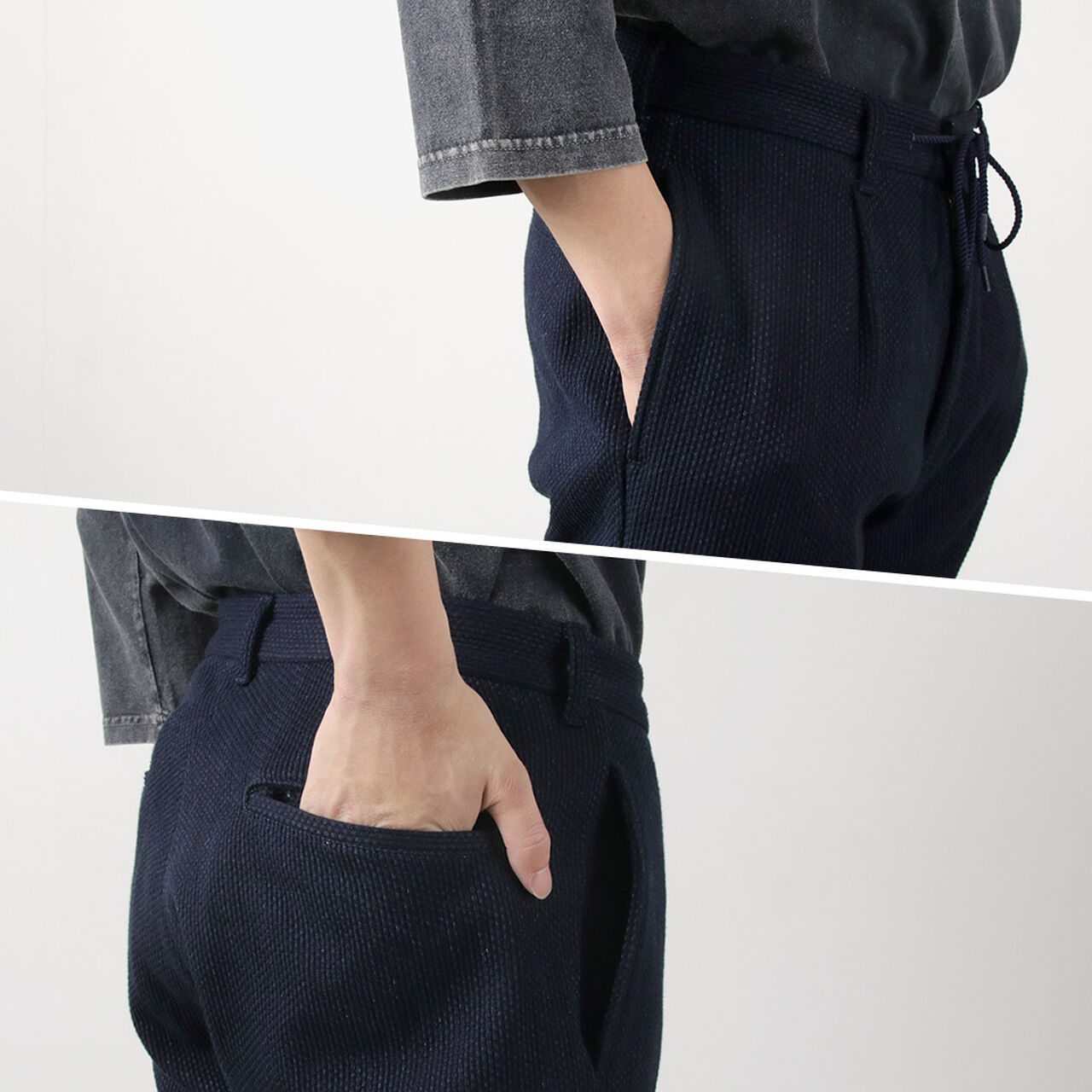 Sashiko Easy Tapered Pants,, large image number 8