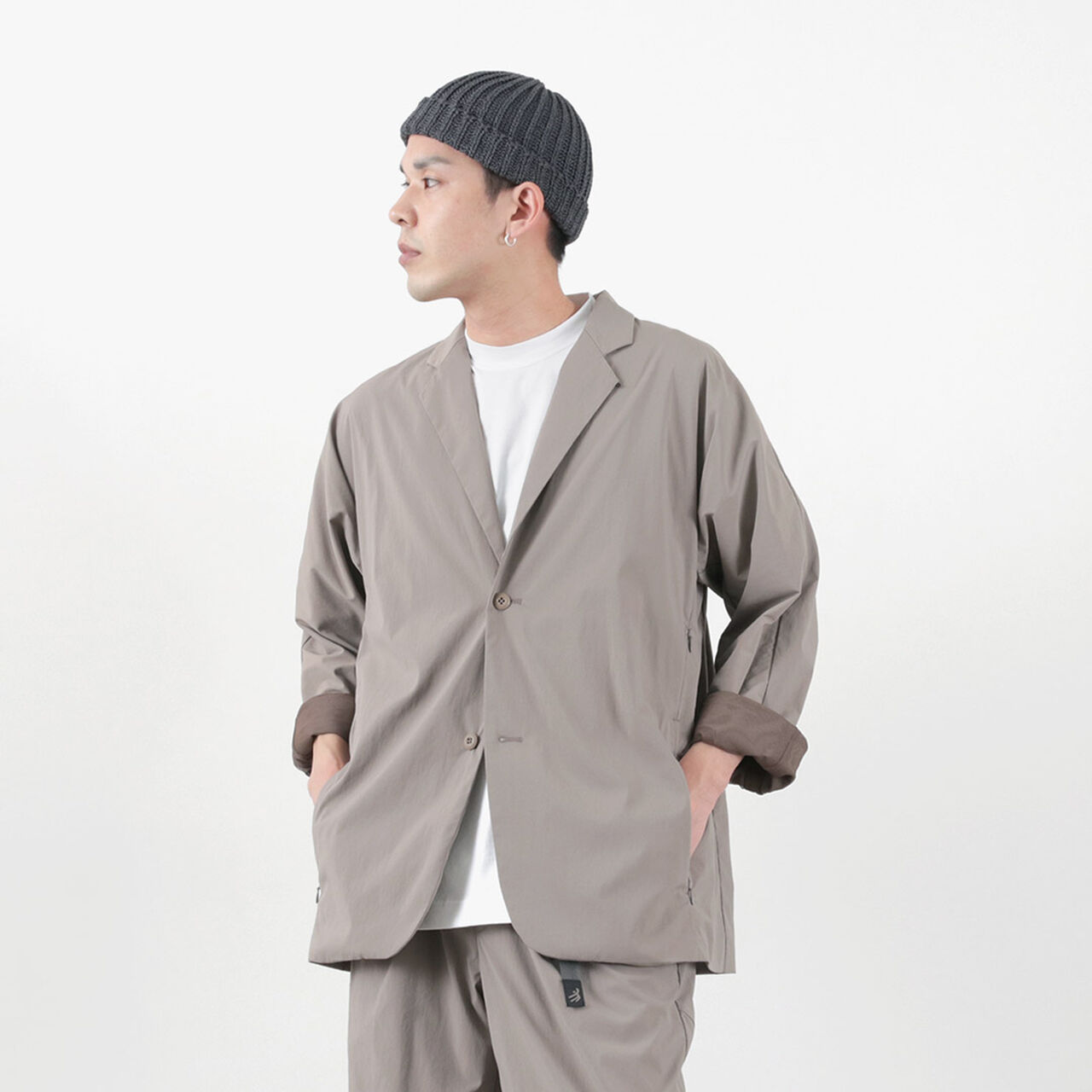 Packable Sheen Jacket,Grey, large image number 0