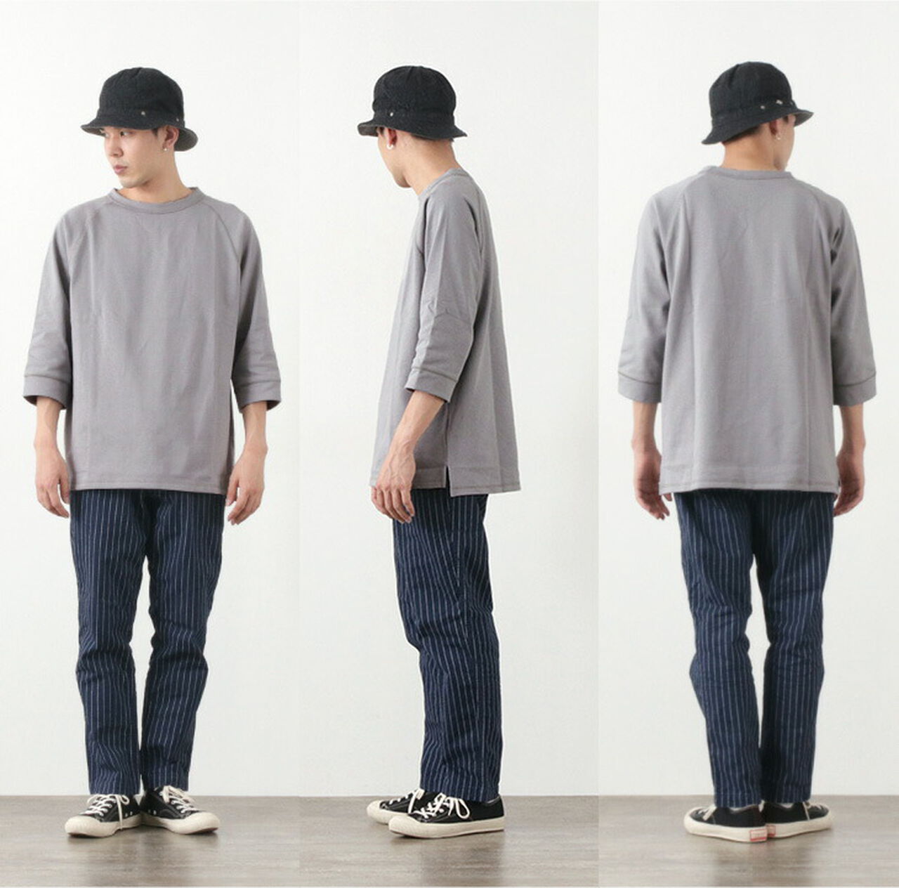 Hemmed Jersey Cotton Crew Neck Cut & Sew,, large image number 9