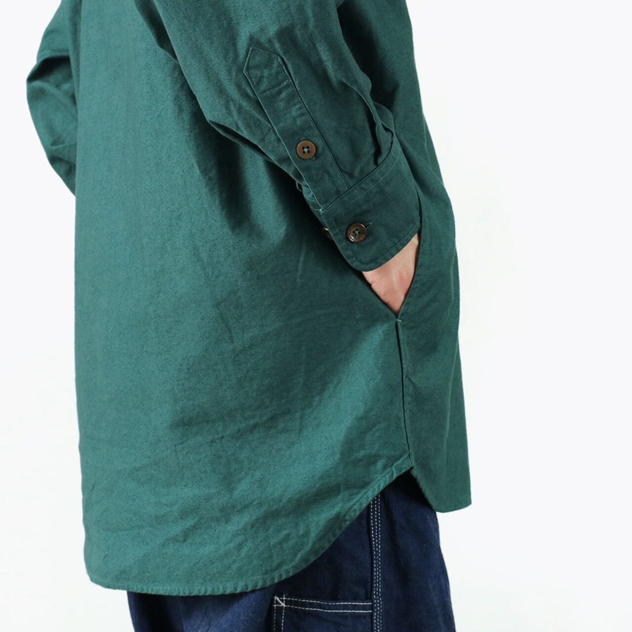 Grandval garment dye Shrimp sleeve shirt coat,, large image number 8
