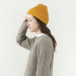Very Short Merino Wool Knit Cap,Mustard, swatch