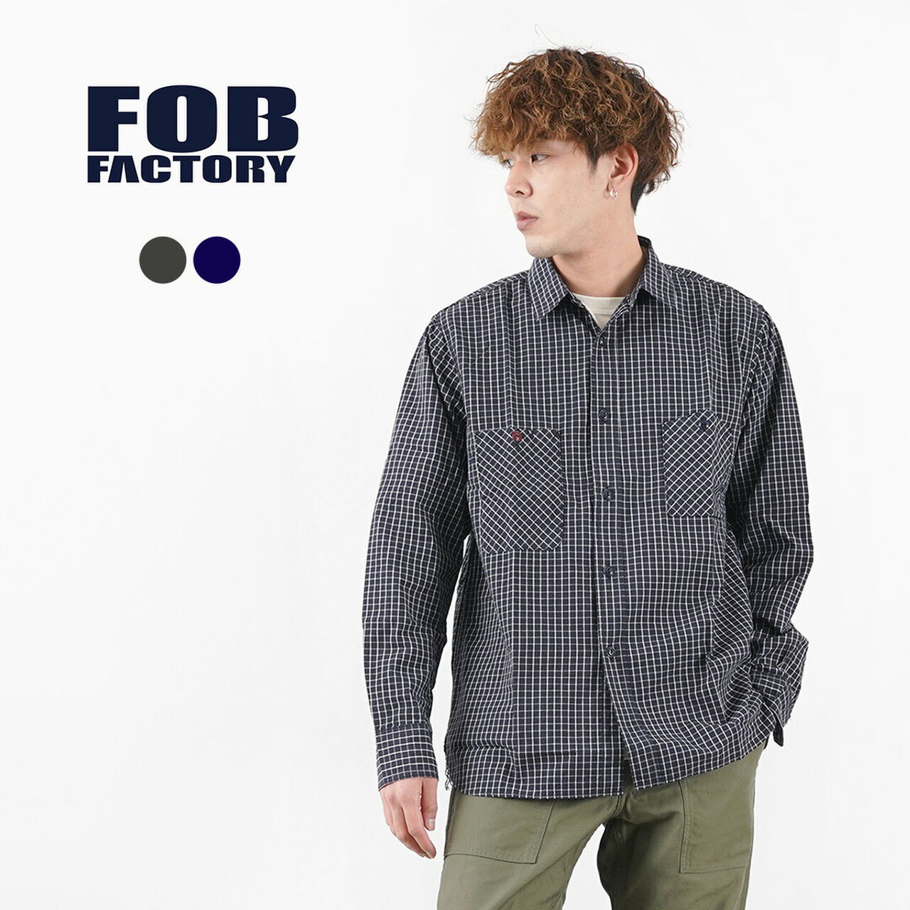 F3489 GRAPH CHECK WORK SHIRT,, large image number 1